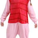 Unisex Children Animal Onesie, Halloween Costume Christmas Pajamas For Girls and Boys 12-13Y (Pink, M)
