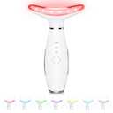 7 Color Neck Face Massager - Facial Massager Tool for Skin Care at Home, Vibrating Face Massager with Thermals, Galvanic Machines White