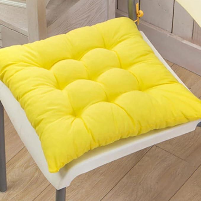 Dining Chair Cushion, Seat Cushion Cover with Washable SoftLiving Room Office Chair Cushion, Yellow