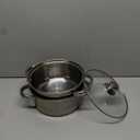 Steamer for Cooking, 3.0 Quarts Stainless Steel Steamer Pot, 2-Tier Food Steam Pots with Lid for Cooking Vegetables, Seafood, Soups, Stews and Pasta, 8.5 x 7.3 inch