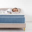 Queen Mattress - 12 inch Hybrid Mattress Queen Size in a Box, Memory Foam Mattress with Pocket Springs, Medium Firm, Pressure Relief & Motion Isolation, CertiPUR US Certified, 100 Nights Trial