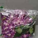 Duovlo Silk Wisteria Flower Artificial 2.13 Feet Hanging Wisteria Vine Fake Flower Bush String Home Party Wedding Decoration,Pack of 4 (Dark Purple)