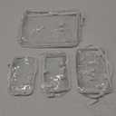 4pcs Clear for Toiletries Transparent Pouch Multifunctional Organizers for Makeup Phones and Essentials Durable Plastic with Convenient Storage for Travel and Outdoor Activities