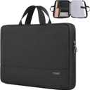 Ytonet Laptop Sleeve Case 17 17.3 Inch, Water Resistant Laptop Cover TSA Travel Business Computer Carrying Bag with Handle, Compatible with MacBook Pro HP Dell Lenovo Asus Chromebook Notebooks, Black