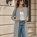 GRACE KARIN Essential Solid Open Front Maxi Long Knitted Cardigan Sweater for Women (Beige, XL)