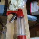 Ourokhome Cookie Press Icing Gun - Biscuit Maker Machine with 16 Discs and 6 Cake Decoration Tips (Red)