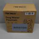 Pektaco Dog Water Fountain for Large Dogs, 1.8Gal/7L Pet Water Fountain, Dog Water Bowl Dispenser with Viewing Window & LED, Super Quiet, Stainless Steel Tray Easy Clean BPA-Free(with 1 Filters)