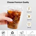 100 Pack - 20 oz Clear Plastic Cups with Lids and Straws, Sturdy & Food Safe Iced Coffee Cups with lids, Disposable Plastic Smoothie Cups for Cold Drinks