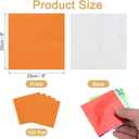 MECCANIXITY Orange Foil Candy Wrappers 100 Sheets 8 Inch Chocolate Foil Wrappers for Handmade Candy Caramel Chocolate Bars