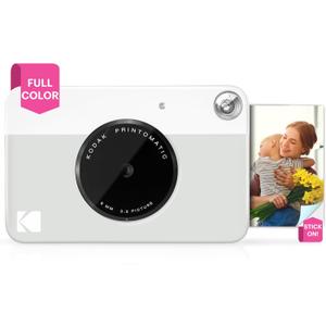 KODAK Printomatic Full-Color Instant Print Digital Camera, Zink 2x3" (5.1x7.5 cm) Sticky-Back Photo Paper, 5MP, Portable, Creative Fun Gift for Birthday, Christmas, Holiday, Grey