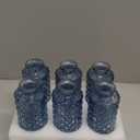 ComSaf Glass Bud Vases Set of 6, Small Diamond Bud Vases in Bulk, Mini Flowers Vases for Centerpieces, Vintage Decor Centerpiece for Table, Wedding Recepetion, Home, Housewarming Gift (Grey Blue)