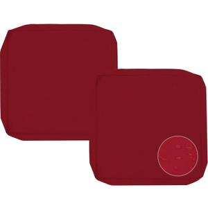 Sqodok Patio Cushion Covers 18x18 Waterproof Outdoor Cushion Covers Replacement 2Pack Patio Cushion Seat Slicovers with Ties for Sectional Sofa, Wicker Chair, Burgundy