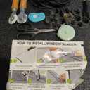 Window Screen Replacement,Screen Door Repair Kit, 48"x178" Black Window Screen Mesh,Including 50 FT Splines+Hooks+2 Rollers+8 Clips+Scissors+Knife+Tape Measure,Fully Equipped Window Screen Repair Kit
