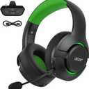 acer Wireless Gaming Headset for Xbox Series X|S & Xbox One, Bluetooth 5.4 Headphones with Noise Canceling Mic, 3D Surround Sound, 40H Battery, Compatible with PC, PS5, Switch, Mac - Black Green