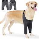 Norbi Dog Elbow Protector and Wound Care, Front Leg Brace Elbow Pads Stop Licking Recovery Sleeve for Medium Dogs Hemp Grey XXL