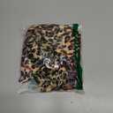 SweatyRocks Women's Leopard Print Crop Tops Cut Out Tie Back Bishop Long Sleeve Blouse M