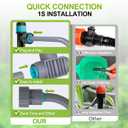 Drip Irrigation Kit, Garden Watering System with Quick Connectors,97FT Automatic Irrigation System with 12mm 6mm Irrigation Tubing Hose, Misting Watering System for Outdoor Plants