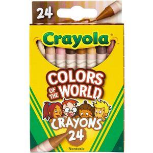Crayola Crayons 24 Count, Colors of The World, Skin Tone Crayons, 24 Crayon Colors