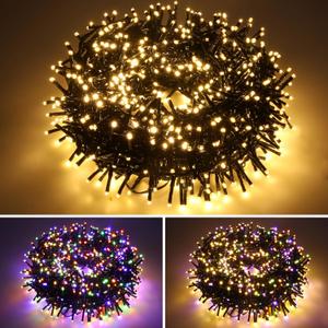 AWQ 1000 LED 82 FT Christmas Cluster Lights, Multi & Warm String Lights Plug in with 11 Modes, Timer & Memory Function Extendable for Indoor Outdoor Wedding Party Christmas Decoration (1000)