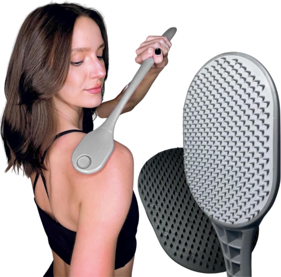 The Ultimate Back Scratcher, Scalp Massager, Back Massager & Exfoliator Large Scratch Surface, Gifts for Men Women, Itch Reliever - an All Body Scratcher Gives a Deep Soothing Scratch (18" Fixed Handle)