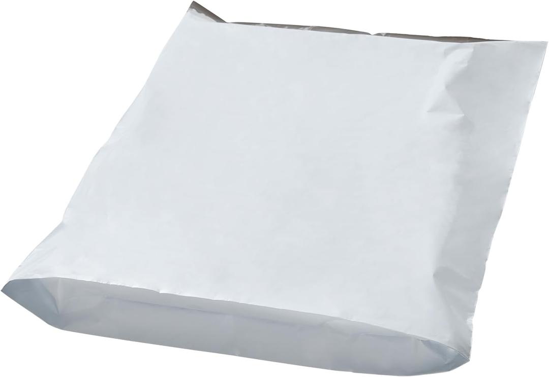 Expansion Poly Mailers 30 x 36 x 5 Inches, White Gusseted Poly Shipping Bags, 3 Mil Thick, Waterproof & Tear-Resistant Shipping Bags for Clothing, Blankets, Quilts, and More (10)