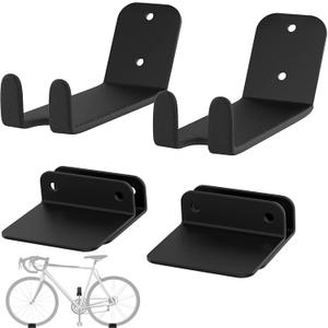 TORACK Wall-mounted Bike Pedal Hanger, Heavy Duty Garage Wall Horizontal Bike Rack, Bike Display Stand for Wall, Holds Up to 70 lbs(Pack of 2)