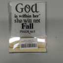 Christian Gifts for Women Acrylic Sign Decor Christian Home Office Table Decor Acrylic Plaque, Bible Verse Shelf Cubicle Desktop Art Decoration, Inspirational Religious Gifts for Women Friend Her