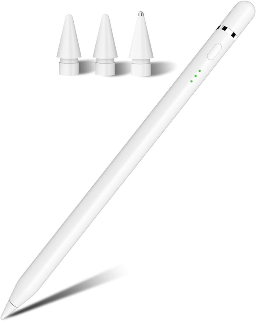 Pencil for ipad Apple Pencil 1st 2nd Generation Pro USB C Alternative,10 Mins Fast Charge Stylus Pen for iPad 6 7 8 9 11 10th Generation, iPad Mini 7 6 5th, iPad Air 3 4 5th M2 M3, iPad Pro 13"/11 M4 (White)