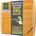 FSC® Certified 36 x 24 Inch Extra Large Bamboo Cutting Board with Lifetime Replacements – 4XL Butcher Block, Oversized Carving & Charcuterie Board, Stovetop Cover for Kitchen Counter Space