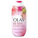 Olay Body Wash for Women, 24/7 Skin-Loving Freshness, Miami Mocktails, Plant Based Cleansers, Vitamin B3 & Antioxidant Blend, All Skin Types, Berry Passionate with Passionfruit & Guava Scent, 22 fl oz