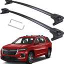 Autekcomma Roof Rack Cross Bars, Replacement for Chevy Chevrolet Traverse 2022 2023 2024 2025 2026 with Raised Side Rails, 300 LBS Heavy Duty Aluminum for Cargo Carrier, Kayak Rack, Bike Rack, Black