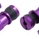 uxcell 4pcs Purple Aluminum Alloy Auto Car Tubeless Wheel Tire Valve Stem with Dust Cap
