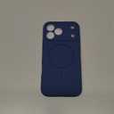 JETech Magnetic Silicone Case for iPhone 17 Pro Max 6.9-Inch, Compatible with MagSafe, Silky Soft Touch, Shock Absorbing Phone Cover with Camera Lens Protection (Dark Blue)