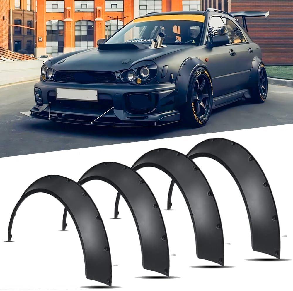 4PCS Universal Fender Flares 800mm Flexible Wide Body Kit Wheel Arches Durable PU Wheel Arch Protector