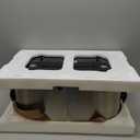 Sunvivi Roaster Oven, Electric Roaster Oven with Viewing Lid, 30lb 26-Quart Turkey Roaster with Unique Defrost/Warm Function, Large Roaster with Removable Pan & Rack, Stainless Steel, Silver