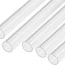 2 x MECCANIXITY Acrylic Pipe Clear Rigid Round Tube 9pcs 12mm(1/2") ID 15mm OD 6" for Lamps and Lanterns, Water Cooling System