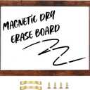 TORASO Dry Erase White Board, Magnetic Surface Whiteboard for Office/School/Home, Hanging Board for Decoration/Planning/Kitchen Grocery List/Drawing/Memo,11.8" x 15.8"(BB-BN-3040) (Walnut Brown)