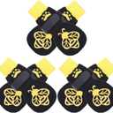 EXPAWLORER Anti Slip Dog Socks to Prevent Licking Paws,Winter Dog Boots & Paw Protectors,Dog Booties for Hardwood Floors with Grippers,Dog Shoes for Hot/Cold Pavement Small Medium Large Senior Dog (Bee)