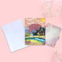 3 x Anniversary Card Enchanting 3D Pop-Up Love Cottage with Couple Under Cherry Blossom | Romantic Gift for Wife, Husband, or Partner | Valentines Day & Mothers Day Card for Wife (6"x8")