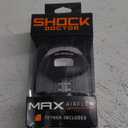 Shock Doctor Lip Guard, Adult and Youth Mouth Guard Football with Strap, Breathable Wide Opening Football Mouthpiece for Youth and Adults OSFA, Shock Doctor Mouth Guards, Max Airflow (Black/White)