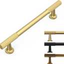 10 Pack 5 Inch Brushed Gold Cabinet Pulls Kitchen Cabinet Handles Gold Cabinets Hardware Kitchen Drawer Pulls (5"/128MM Hole Center)