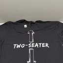 Two Seater Dirty Humor Funny Sarcastic Offensive Gag Gift T-Shirt (Small, Black)