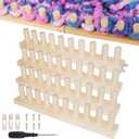 PULJOGDE 62" Chunky Blanket Loom,Wooden Loom for Chunky Blanket, Loom for Chunky Yarn, Frame Beginner Friendly Yarn Craft for Home Decor & Large Throw Blankets