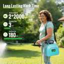 SideKing Battery Powered Sprayer 2 Gallon, Electric Weed Sprayer with 3 Adjustable Spray Pressures, Battery Indicator, Telescopic Wand and 4 Nozzles, for Garden, Lawn, Yard & Plants Care