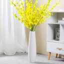 Ceramic Floor Vase, GDSZJLJ 17.7" Tall White Large Decorative Vases for Modern Home Decor, Living Room, Minimalist Style Big Flower Vase for Pampas Grass, Flowers, Twigs, Office, Bedroom Dcor