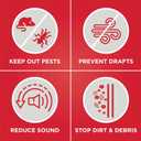 M-D Building Products 81935 36 in. White Aluminum L-Shape Commercial Screw-on Under Door Seal