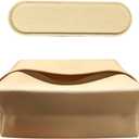 Car Tissue Holder, Leather Tissues Box Keep Vehicle Tidy, Extra Large Auto Napkin Organizer Fit for 100-150 Tissues, Magnetic Installation for Seat Back, Armrest, Center Console (White)