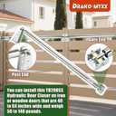 TB200SS Hydraulic Door Closer Set, Stainless Steel, Heavy-Duty Outdoor Type, 40 to 64 Inches