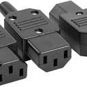 uxcell 3Pcs AC250V 10A IEC320 C13 Female 3 Terminals Power Adapter Connector