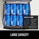 GORILLA GRIP Insulated Lunch Box Bag for Women Men,15L, Leakproof XL Reusable Soft Cooler Bags, Multiple Compartments, Mesh Pockets and Adjustable Strap, Food Tote Keeps Drinks Cold, 13x9, Light Gray